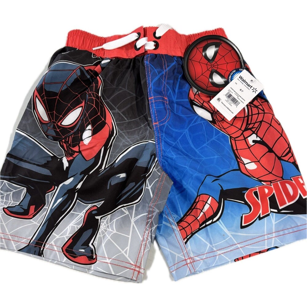 Spider Man Boys Swim Trunks Size 6/7